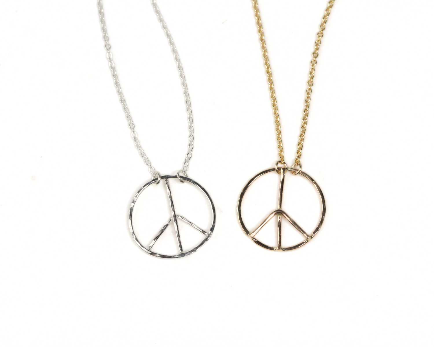 アクセサリー VI E DIT Peace Hart Necklece Peace Sign Opal Necklace