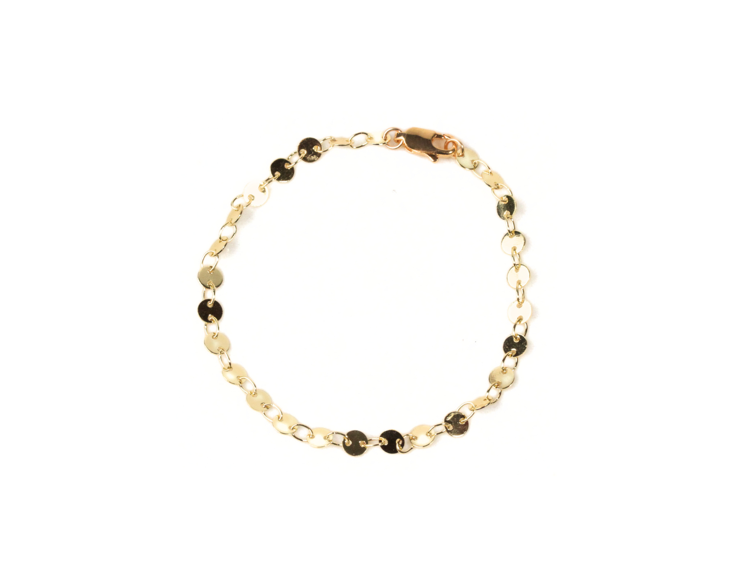 Circle Link Bracelet - Amy Waltz Designs 14K Gold Plated