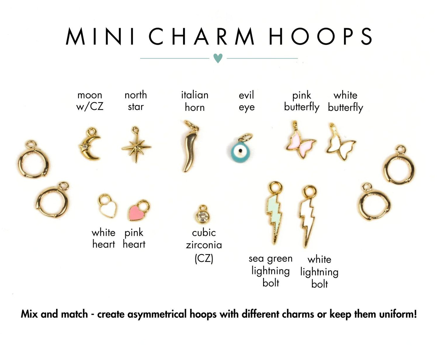 mix and match different charms or keep them uniform.