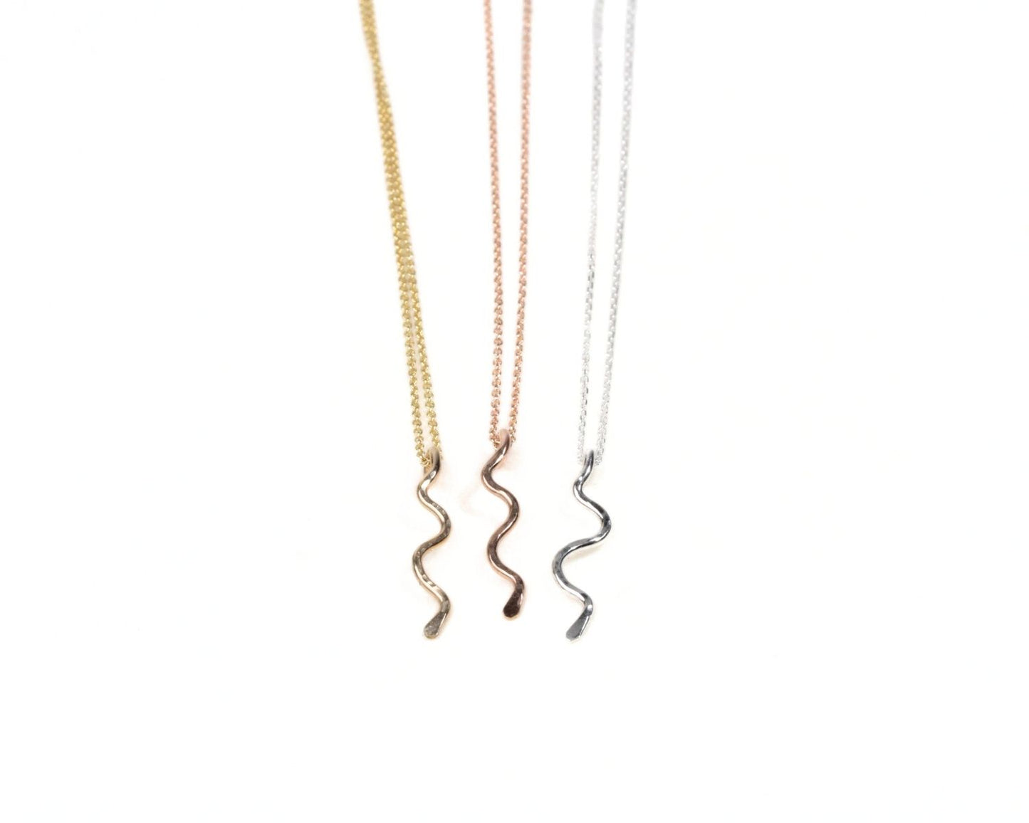 Mini Snake Necklace | Delicate Snake Pendant | Lightweight Gold & Silver Jewelry