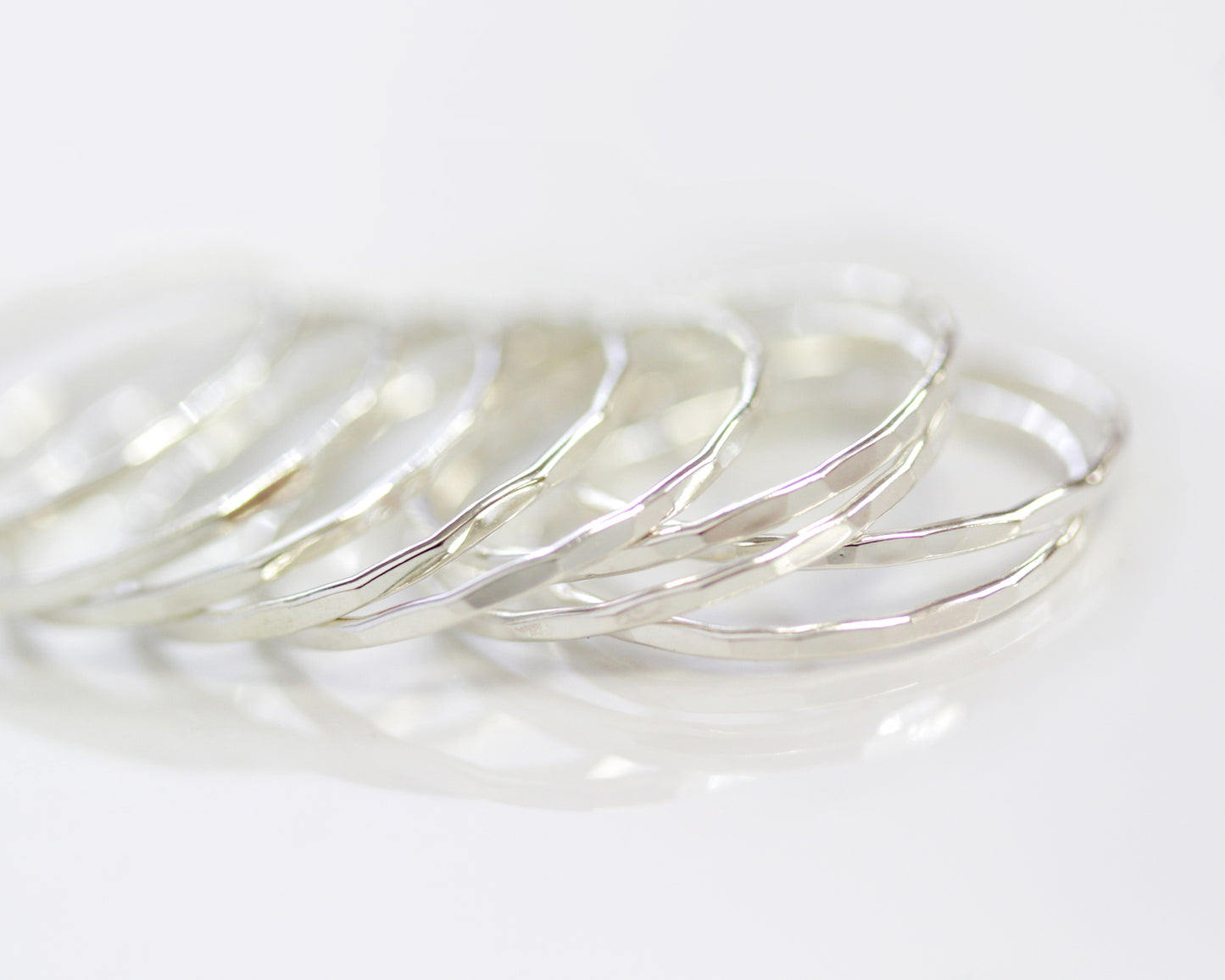 Ultra Thin Delicate Sterling Silver Stacking Rings