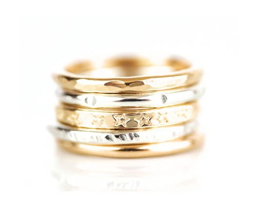 Go Boldly Stacking Rings