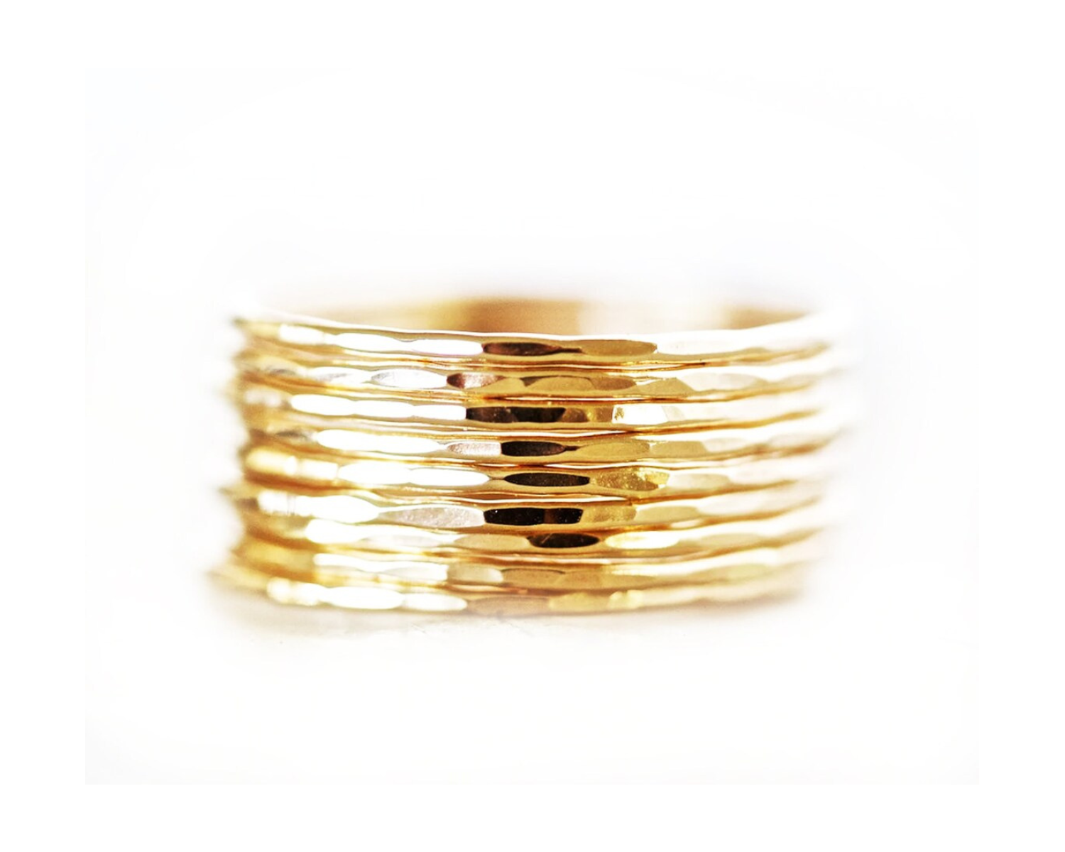 Ultra Thin Gold Individual Stacking Ring