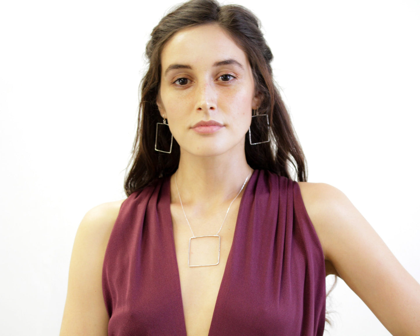 Chic Square Link Earrings