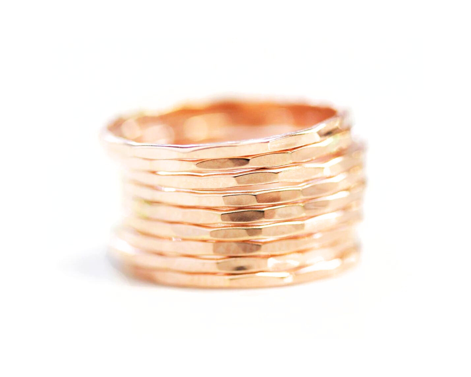 Ultra Thin Rose Gold Individual Stacking Ring – Amy Waltz Designs