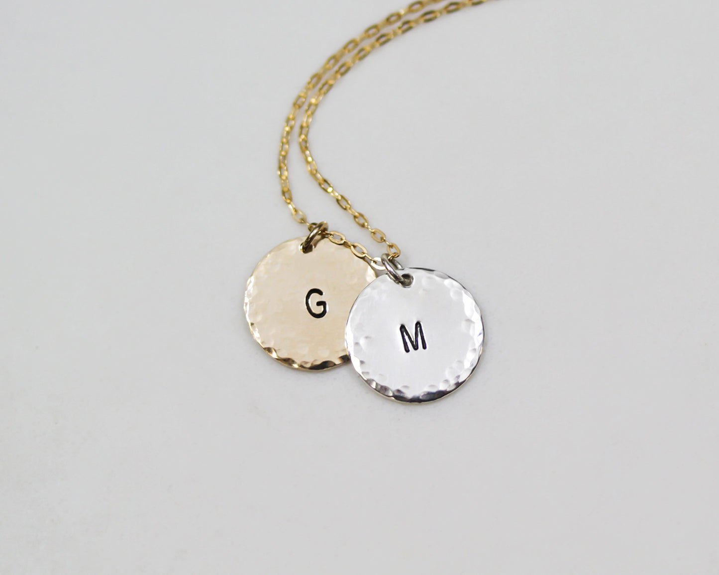 Personalized Initial Necklace | Dainty Charm Necklace | Gold Filled & Sterling Silver
