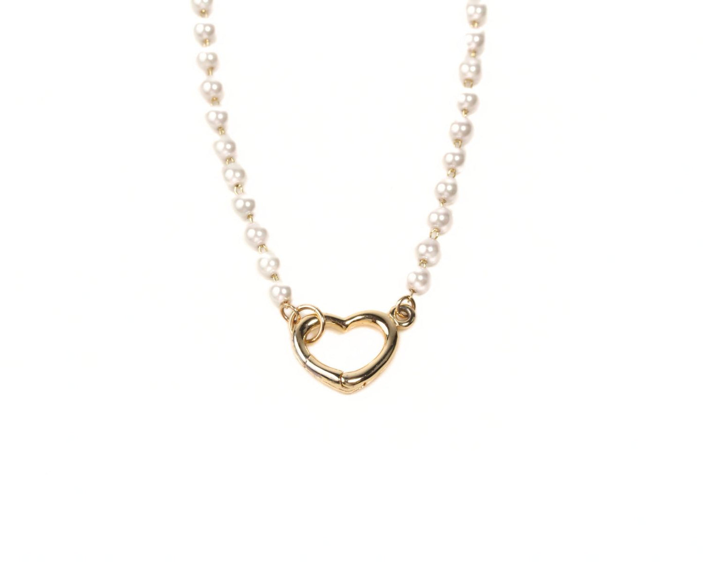 Heart Beam Pearl Necklace