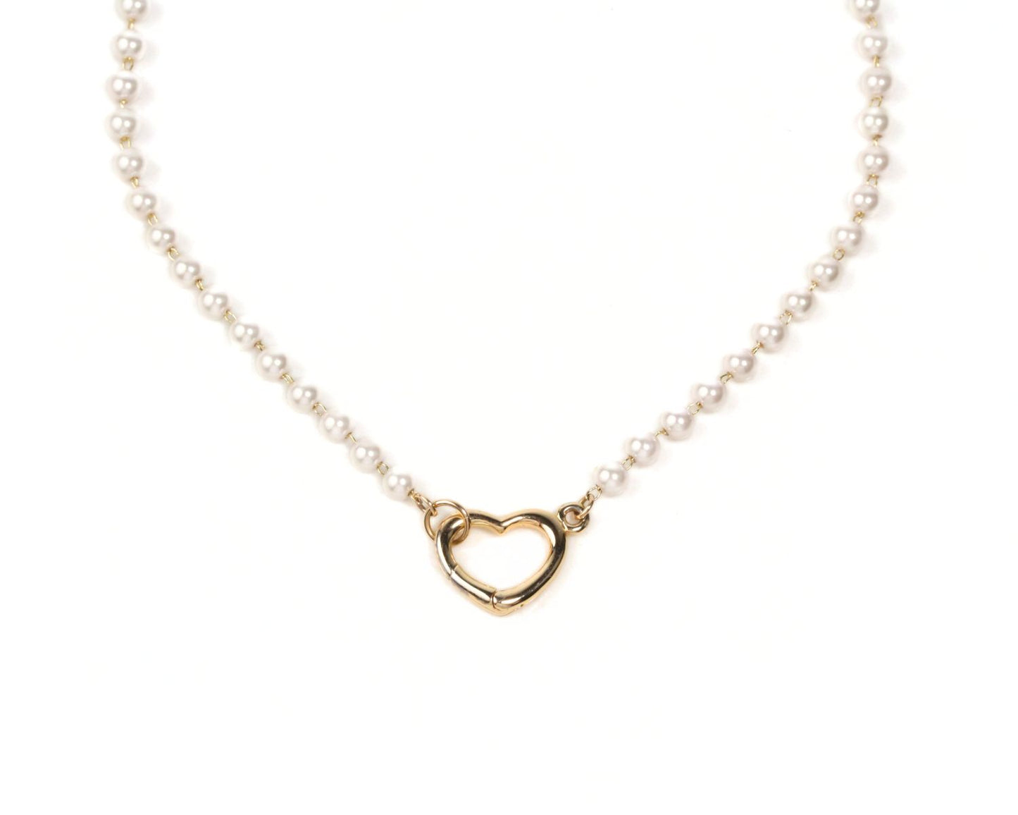 Heart Beam Pearl Necklace