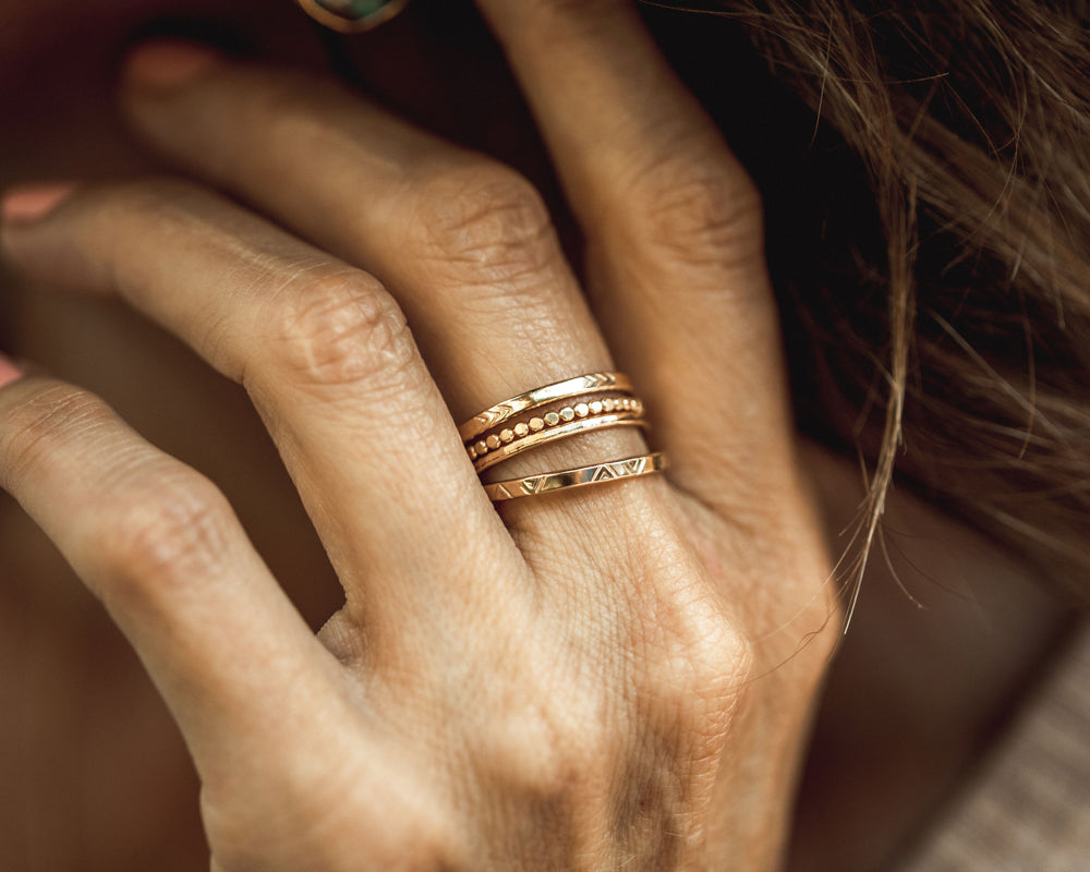 Family Rings Gold Ring Personalized Stackable Mothers Rings