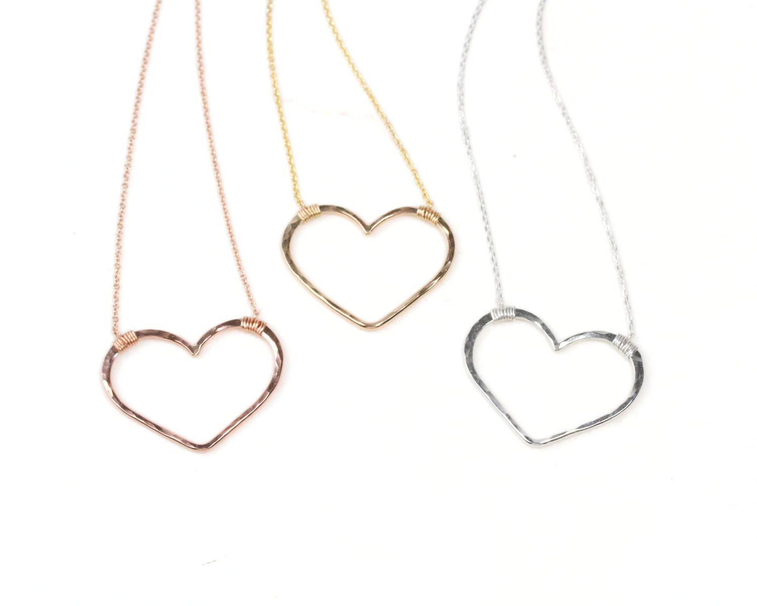 Petite Open Heart Necklace – Amy Waltz Designs