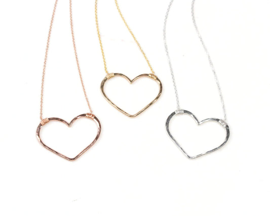 Petite Open Heart Necklace