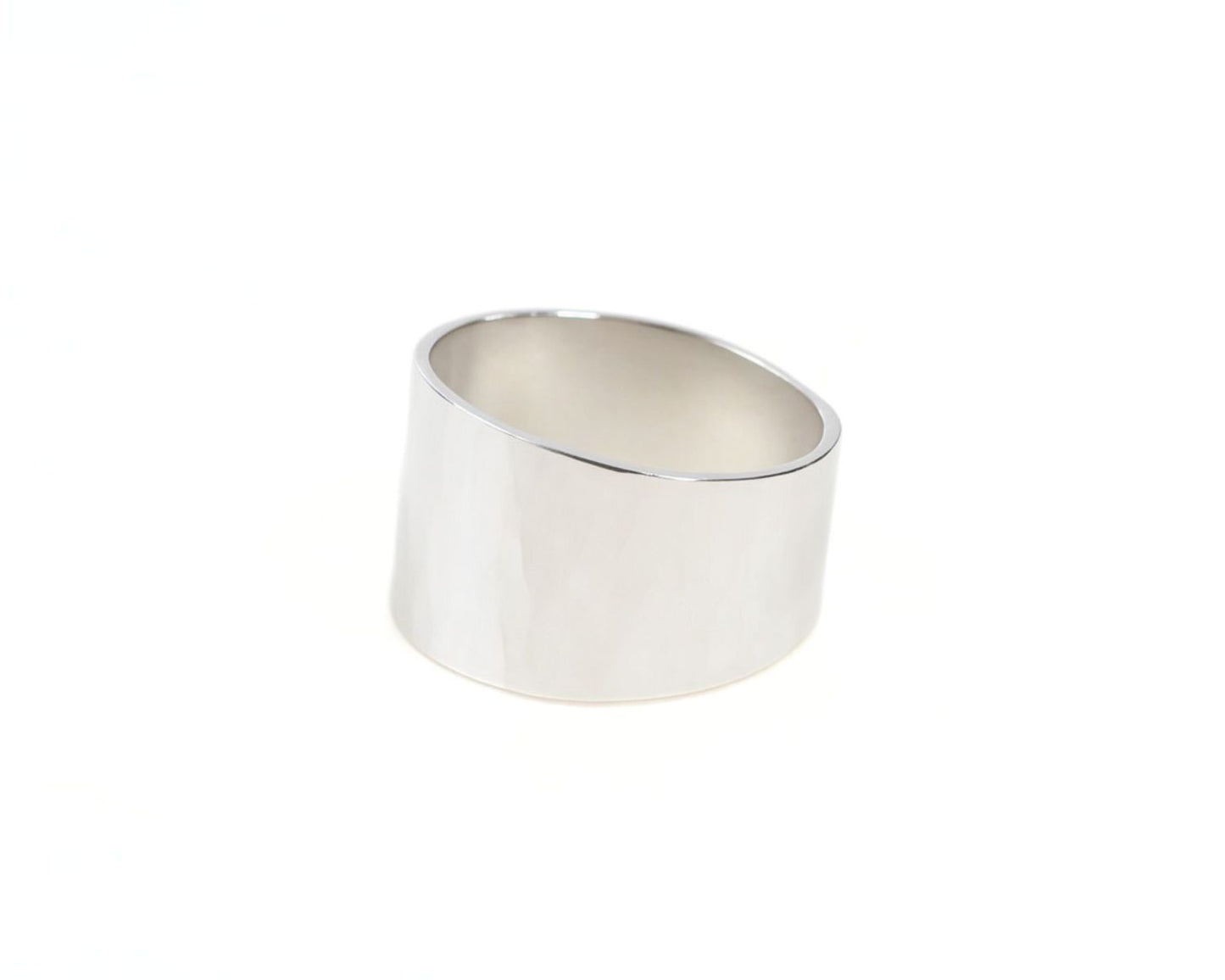 Bold Statement Ring – Dynamo Wide Band Handmade Ring | Sterling Silver & 14 Karat Gold Filled