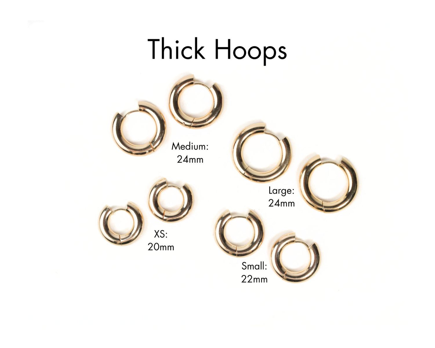 Thick Gold Hoops