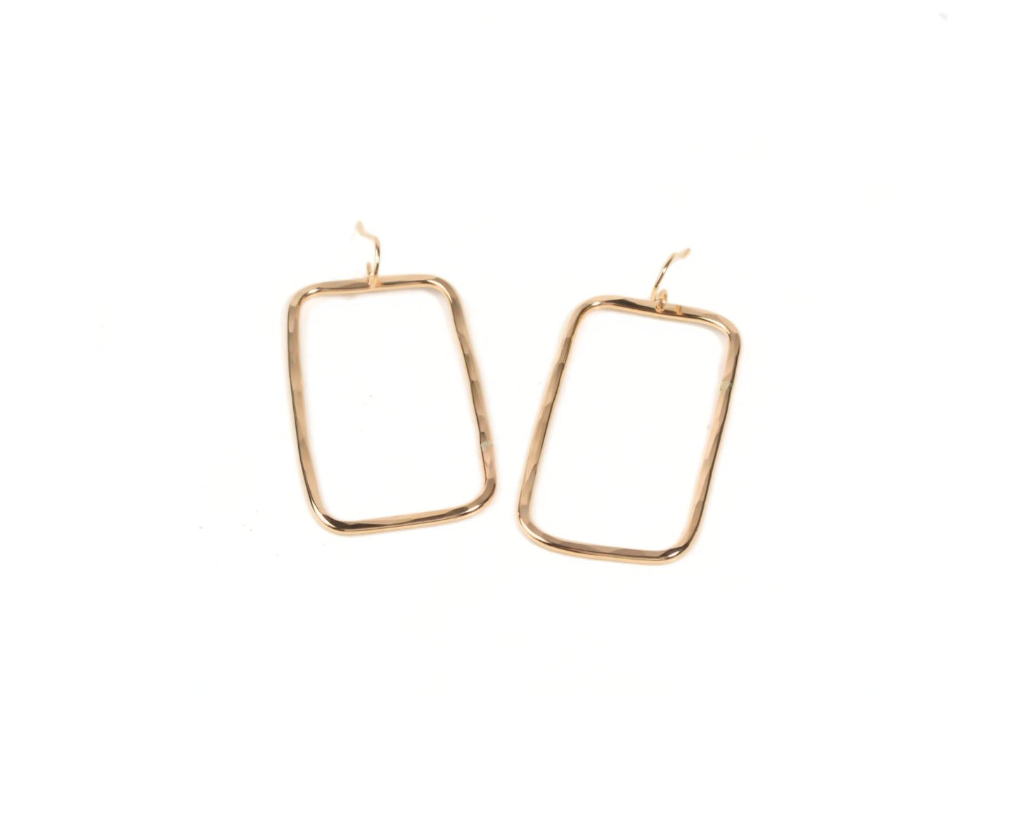 Quads - Organic Rectangle Textured Earrings