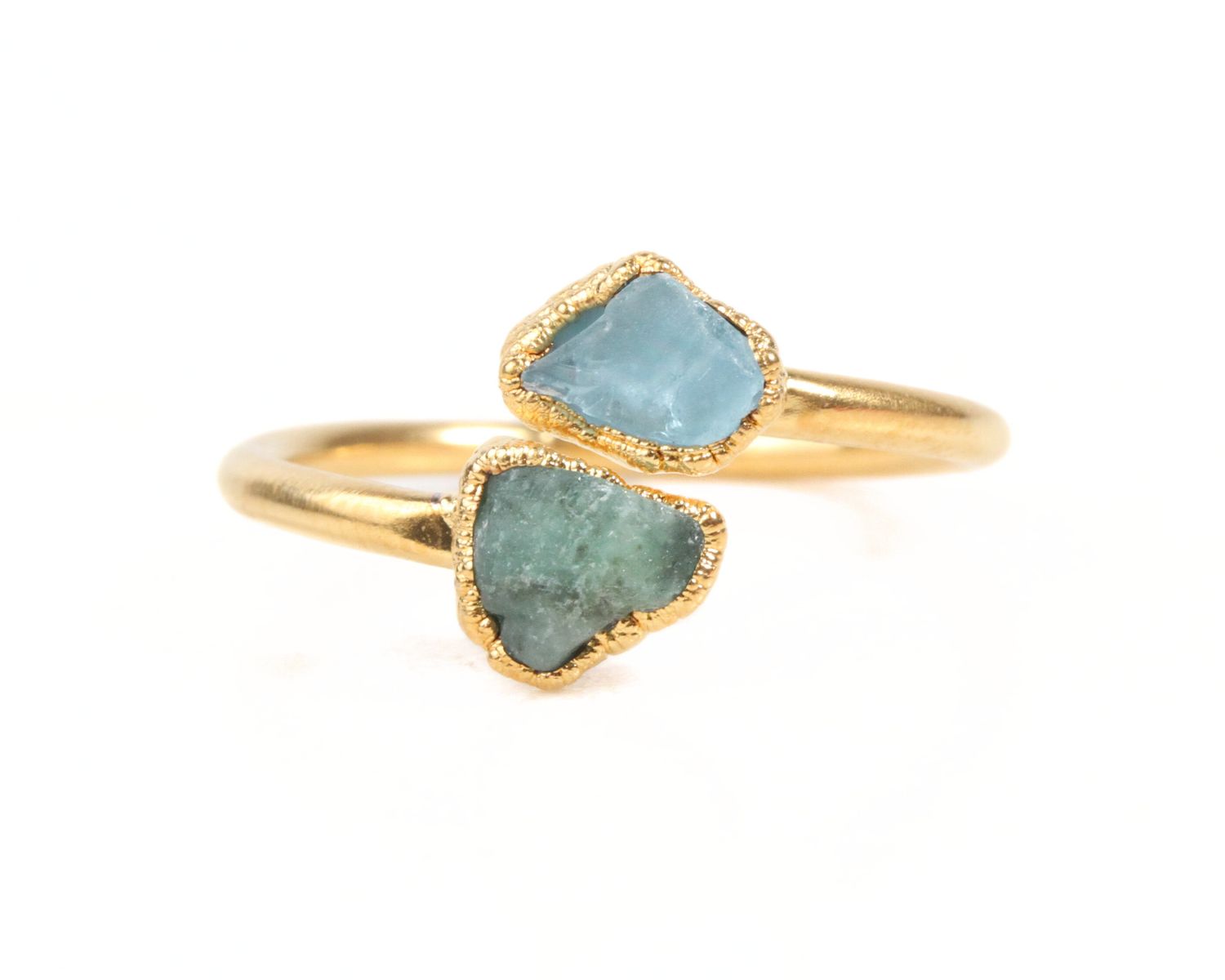 Raw Toi et Moi Birthstone Ring – Amy Waltz Designs