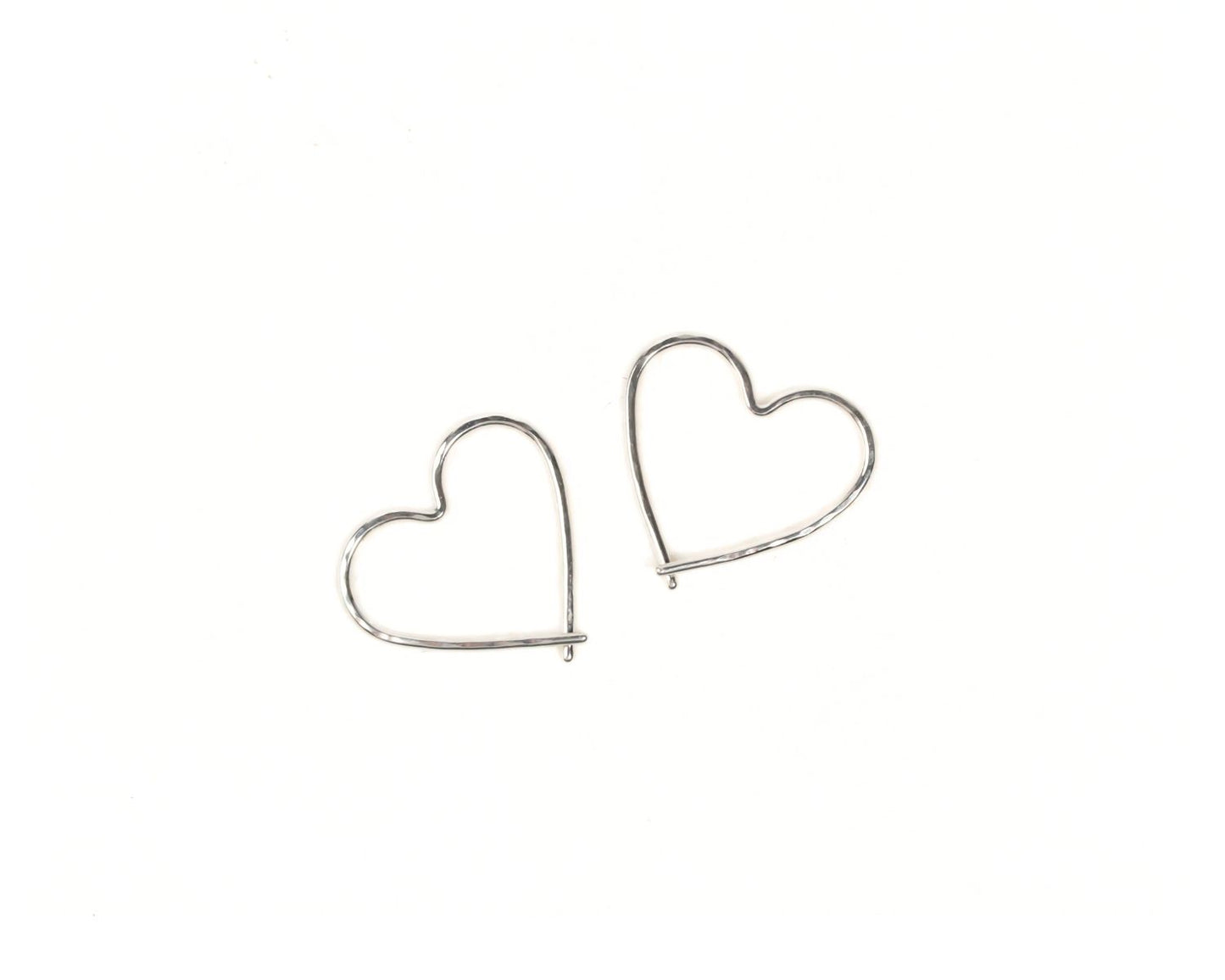 Mini Light Heart Hoop Threader Earrings