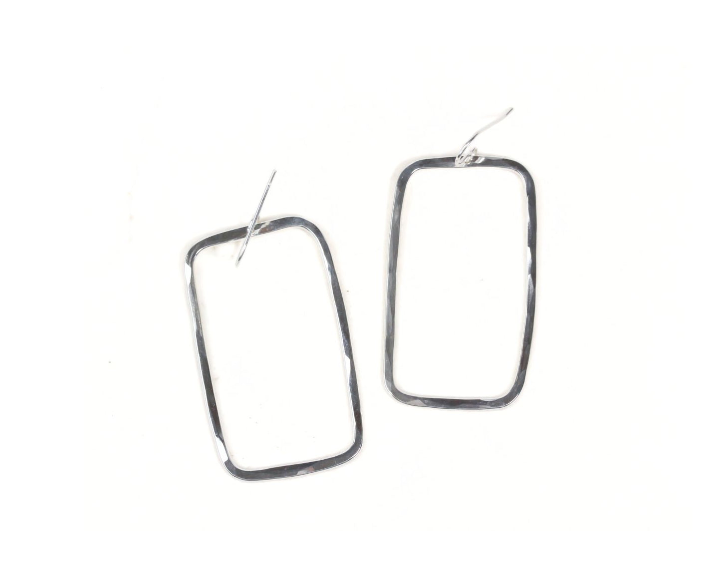 Quads - Organic Rectangle Textured Earrings