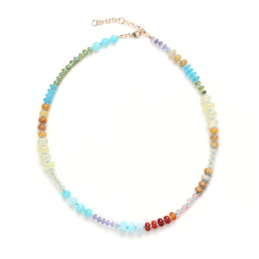 Rainbow Tapestry Beaded Necklace