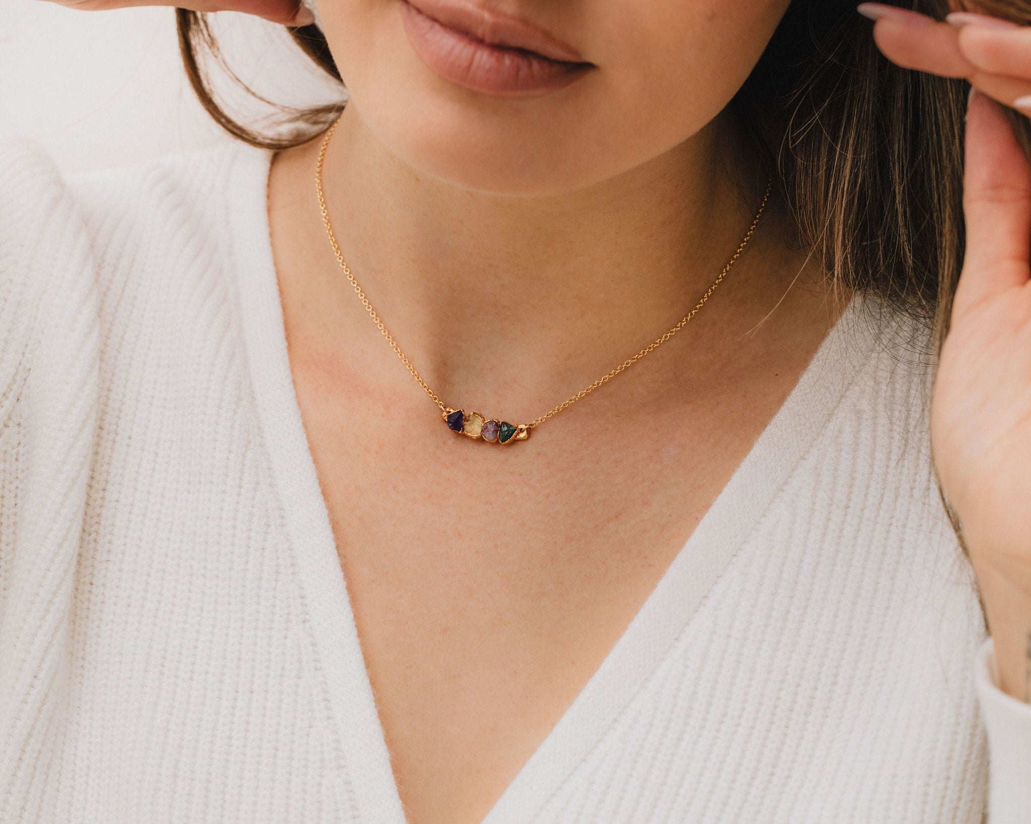 Mothers Birthstone Necklace – Amy Waltz Designs Mothers Birthstone Necklace – Amy Waltz Designs