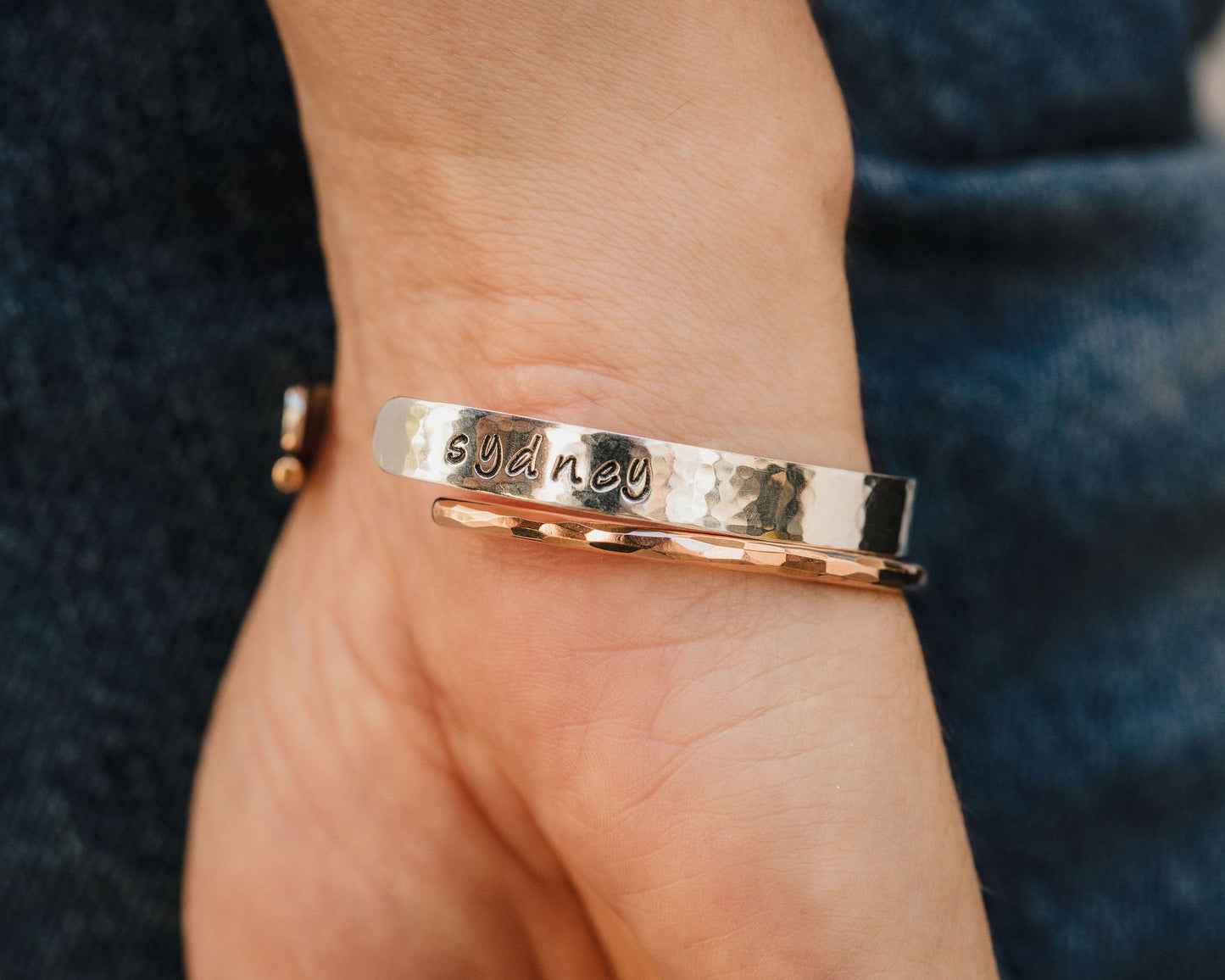 She Believed She Could So She Did Personalized Heart Cuff Set