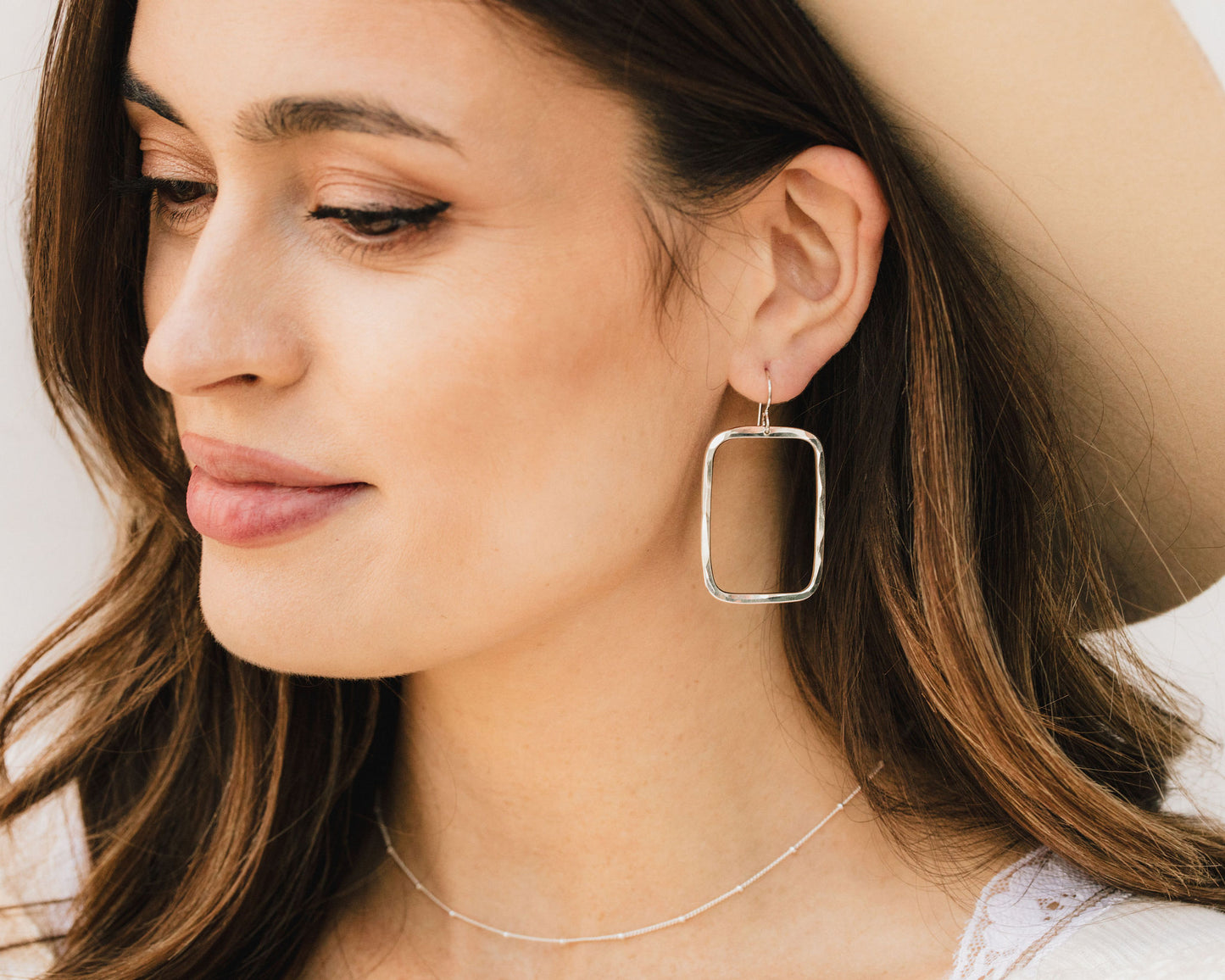 Quads - Organic Rectangle Textured Earrings