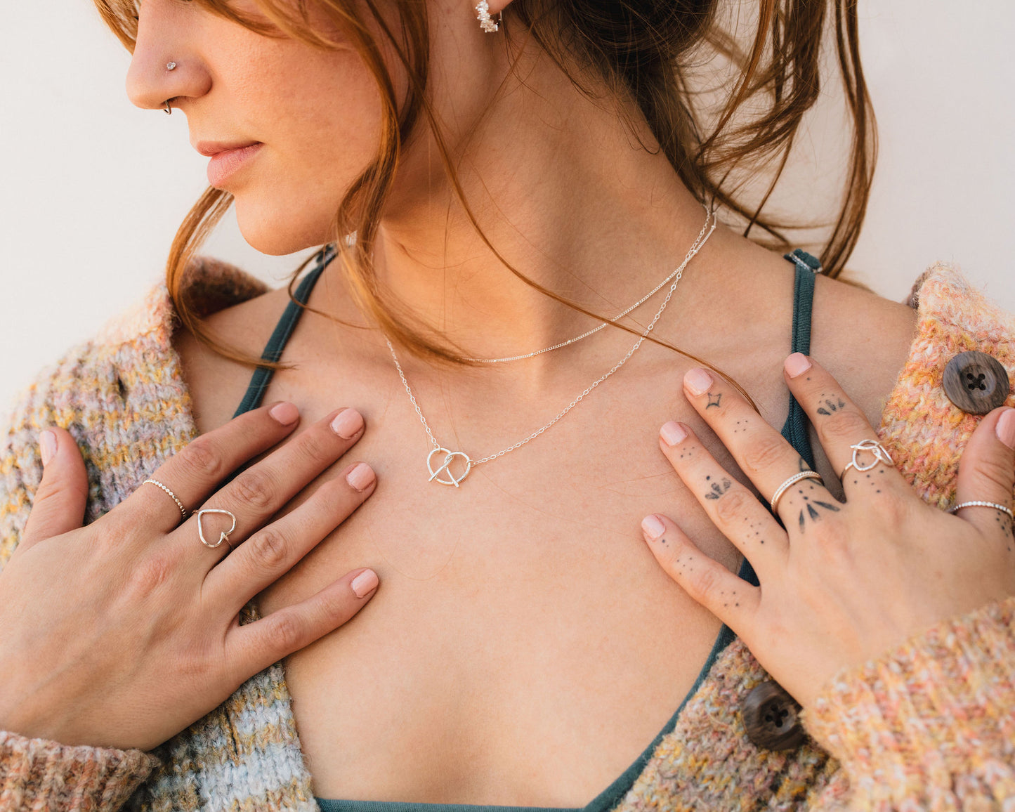 Satellite Chain Choker | Minimalist Layering Necklace
