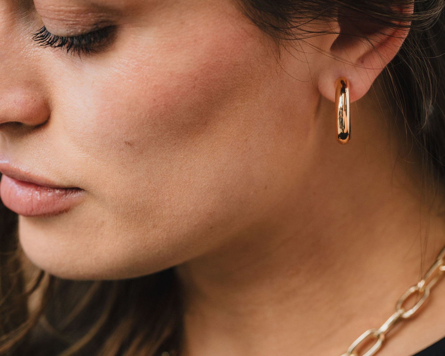 Thick Gold Hoops