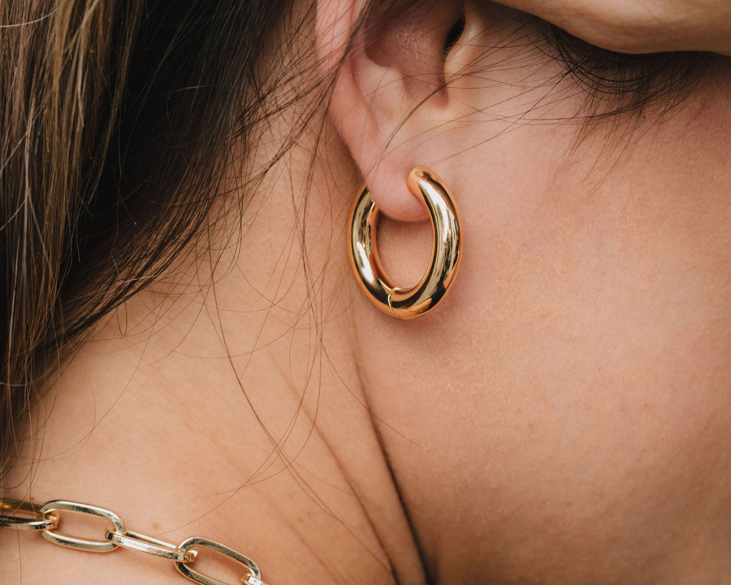 Thick Gold Hoops