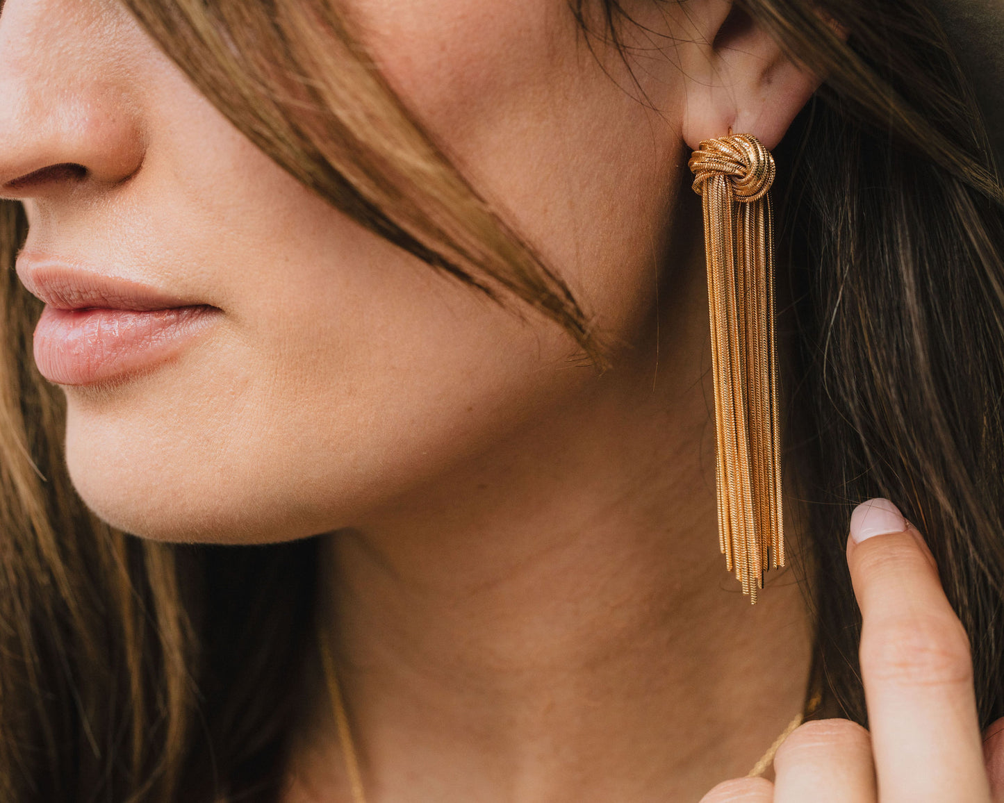 Gold Fringe Earrings