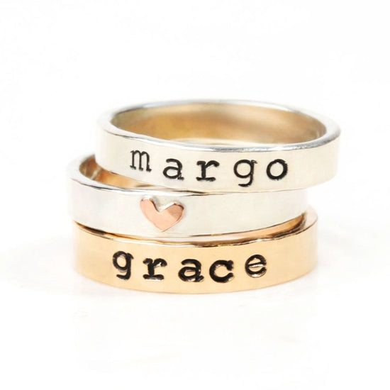 Love Loops Personalized Name Rings – Amy Waltz Designs