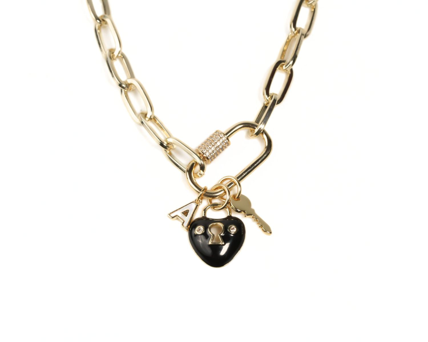 Personalized Maverick Necklace - Amy Waltz Designs Chunky Gold Chain