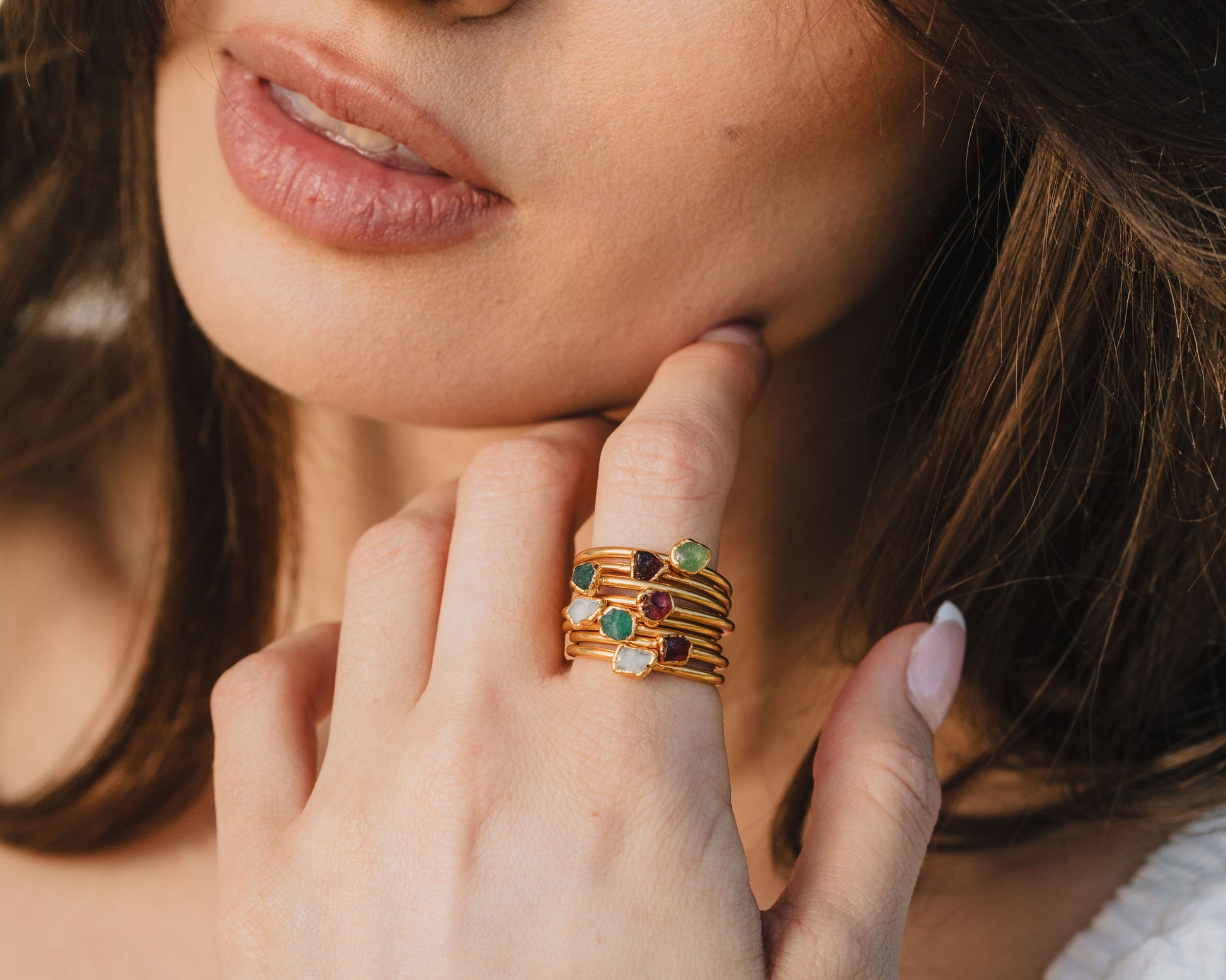 Birthstone Stacking Rings - Main Image