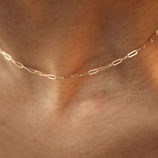 Subtle Gold Paperclip Necklace