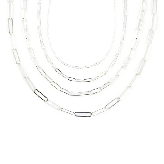 Sterling Silver Paperclip Layering Necklace