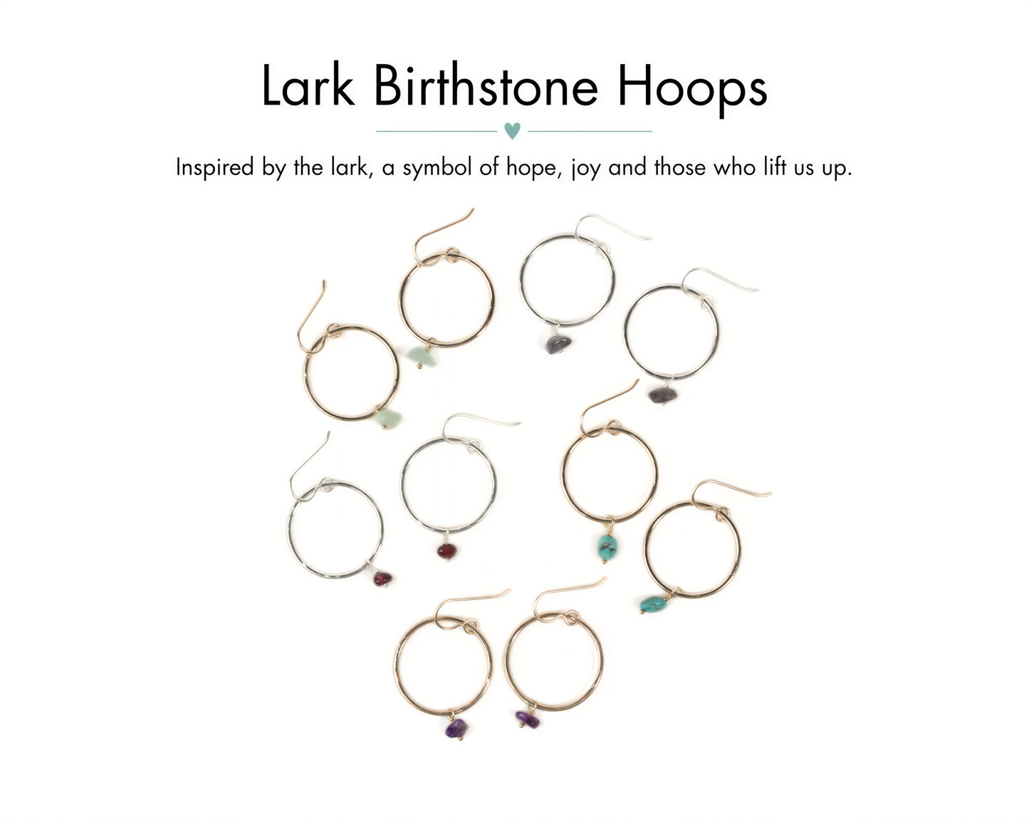 A collection of various circular hoop earrings with gemstones, arranged in a visually appealing manner.