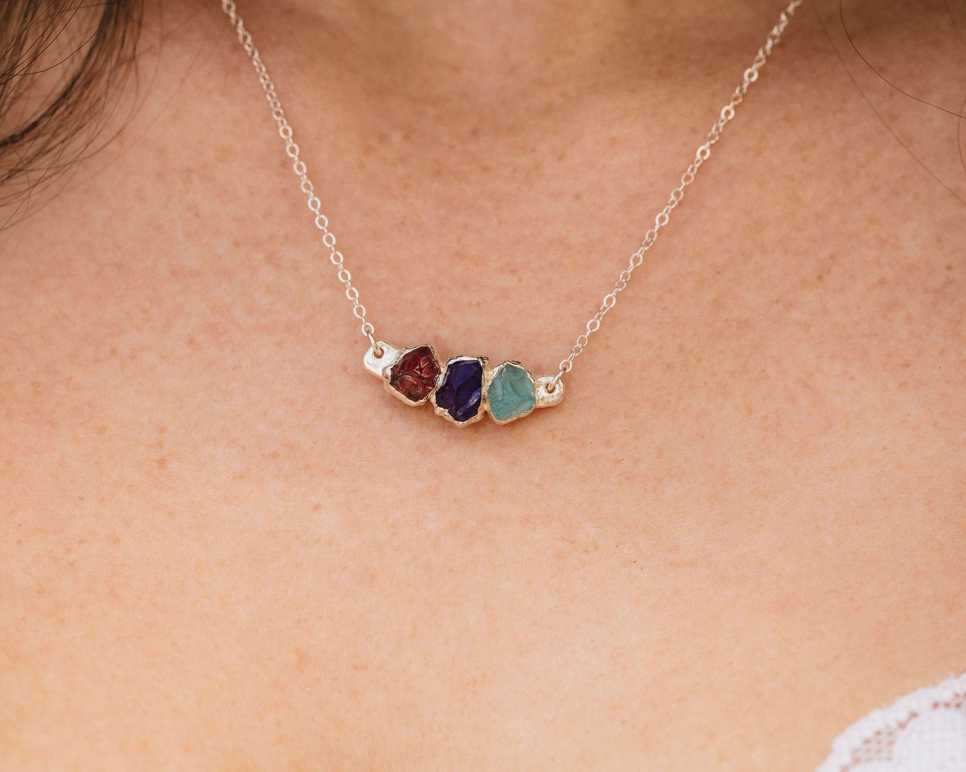 Mothers Birthstone Necklace | Amy Waltz Designs Personalized Jewelry