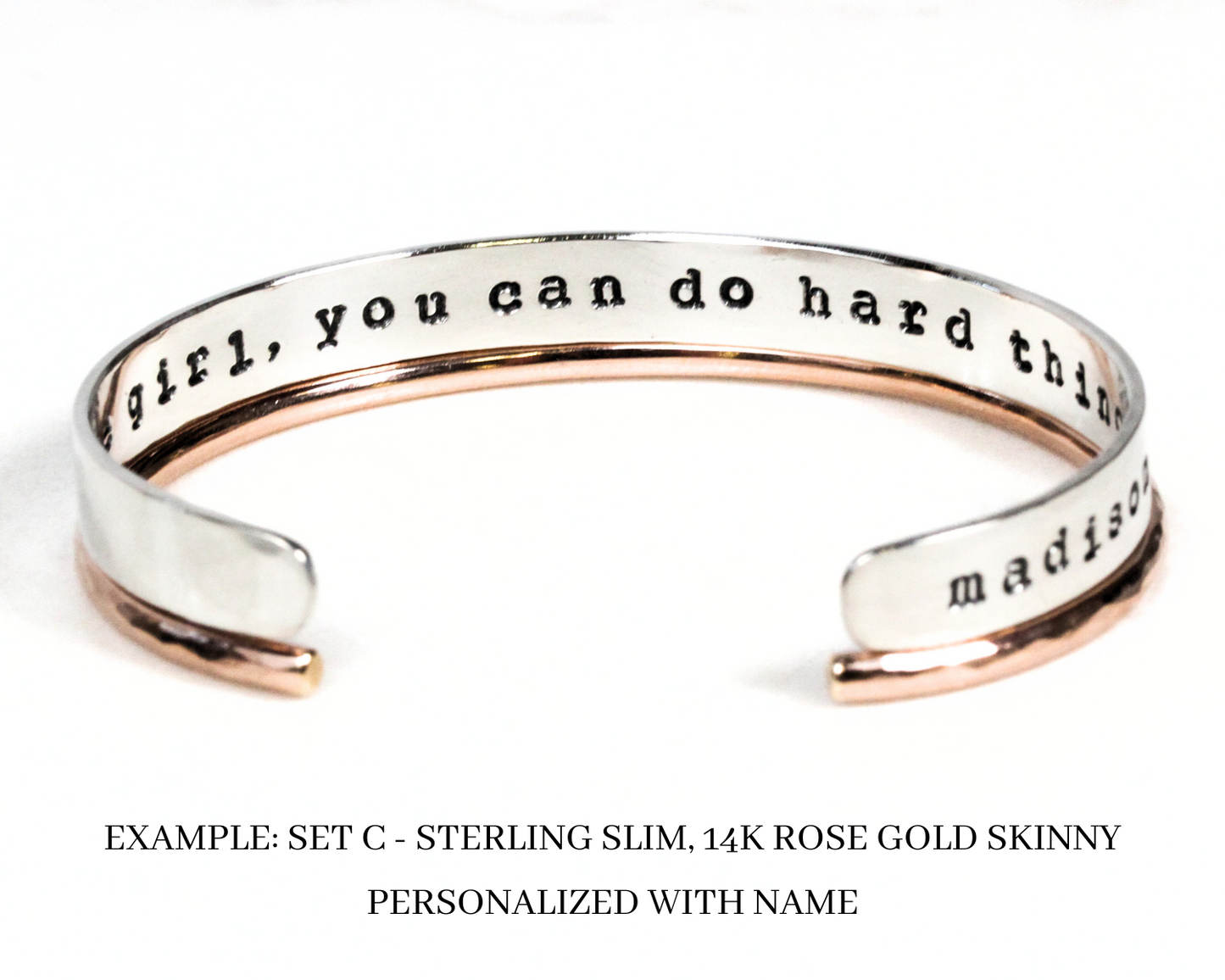 Brave Girl You Can Do Hard Things Cuff Set