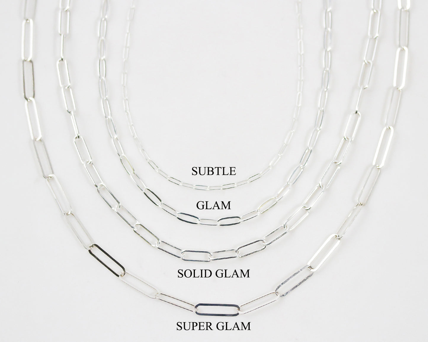 Sterling Silver Paperclip Layering Necklace