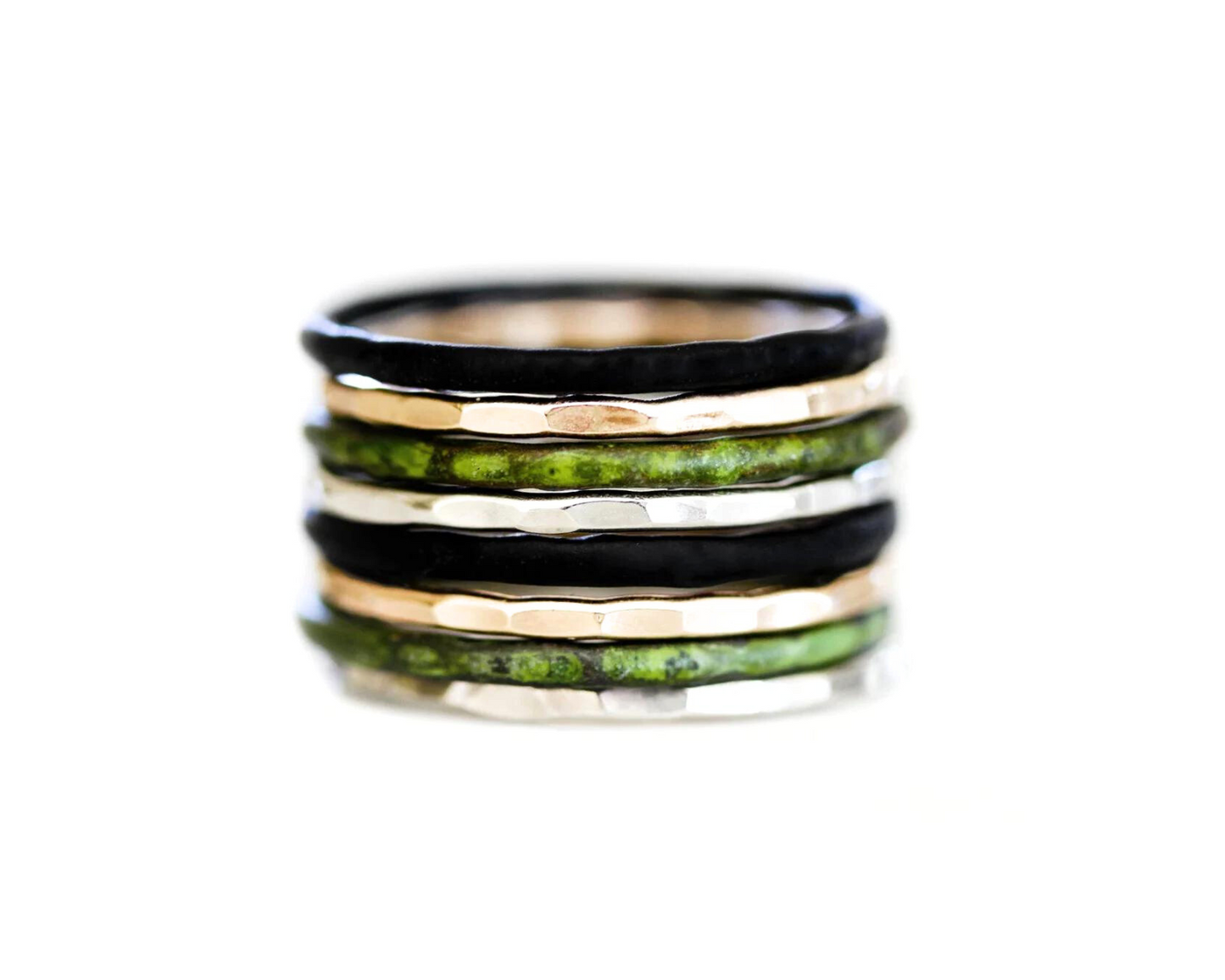 Forest Dreams Patina Stacking Rings