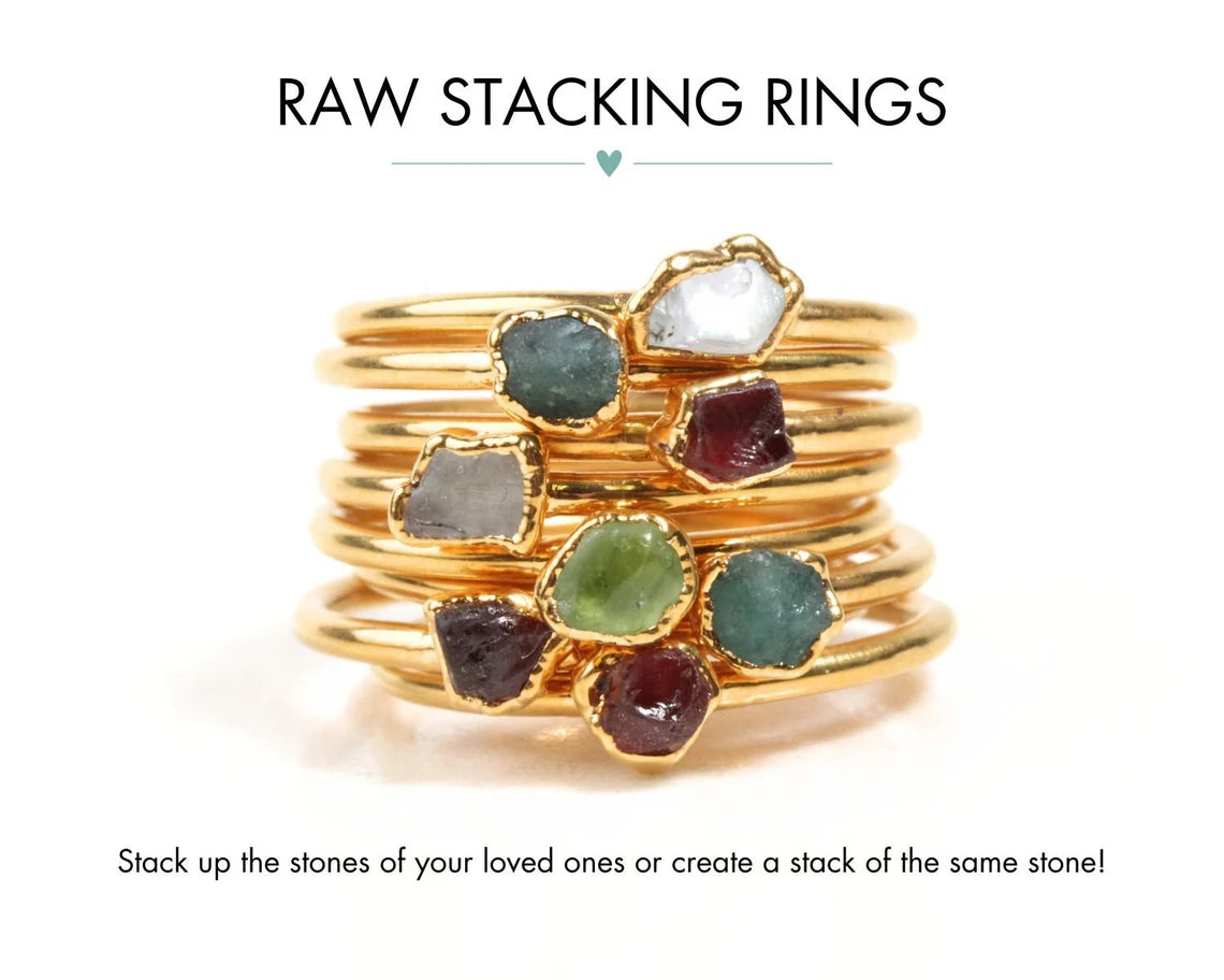 Birthstone Stacking Rings