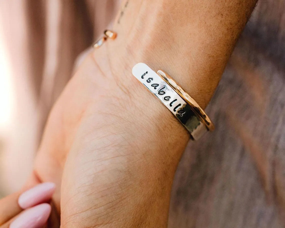 Personalized Heart Cuff | Handcrafted Cuff Bracelet Set | She Believed She Could