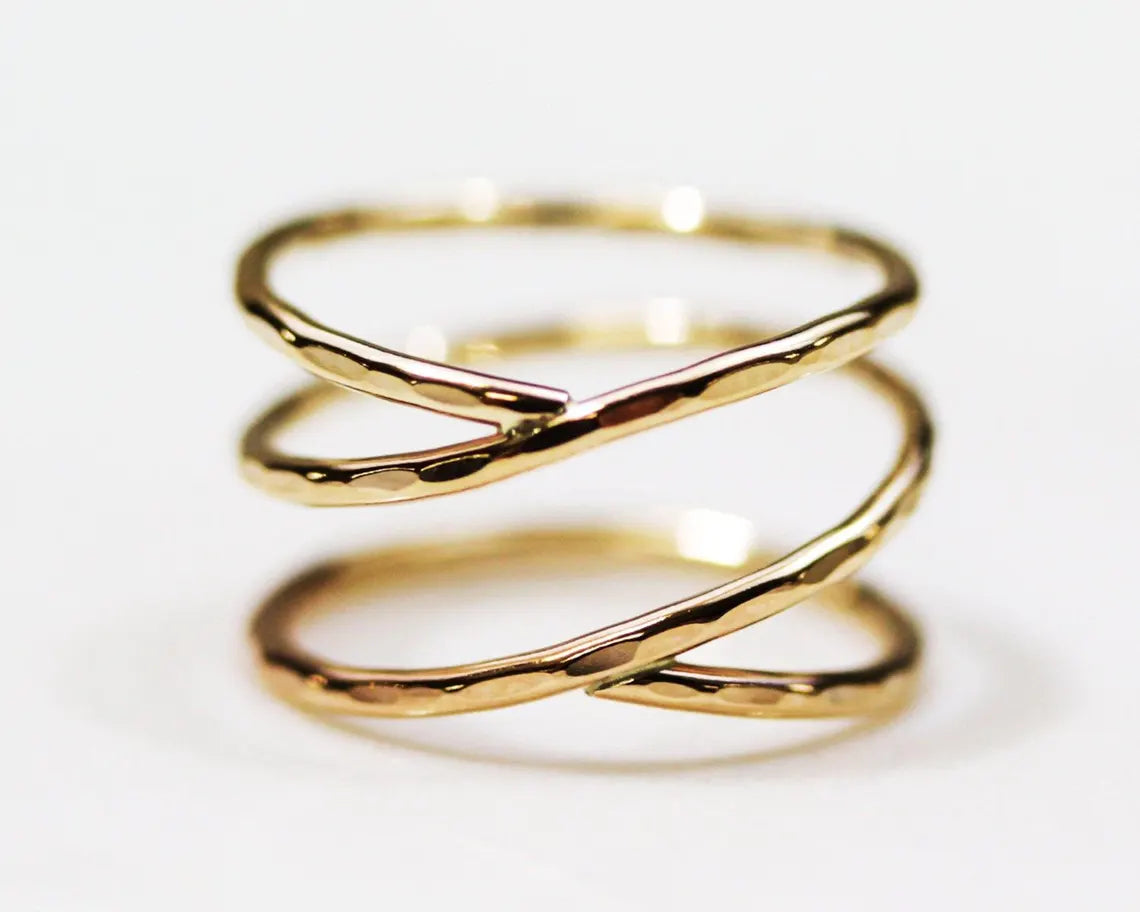 Celestial Orbit Ring | Wrap Ring Design | 14k Gold and Rose Gold Fill & Sterling Silver