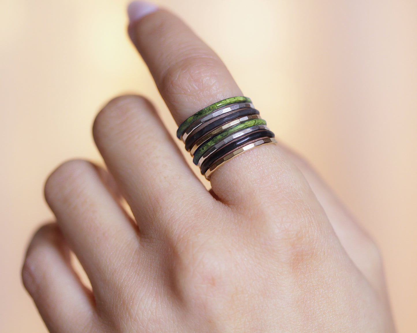 Forest Dreams Patina Stacking Rings