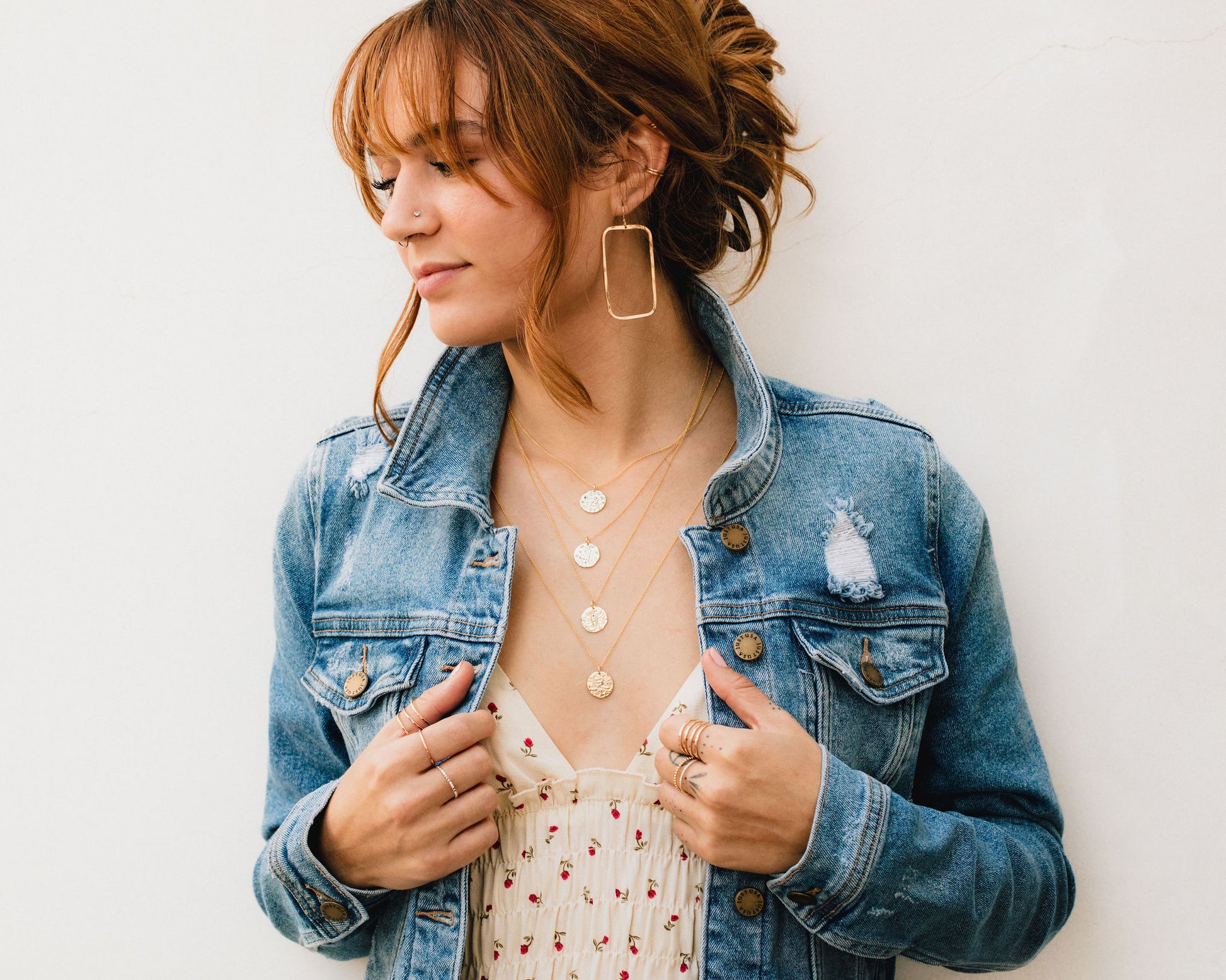 zodiac necklace movement on model