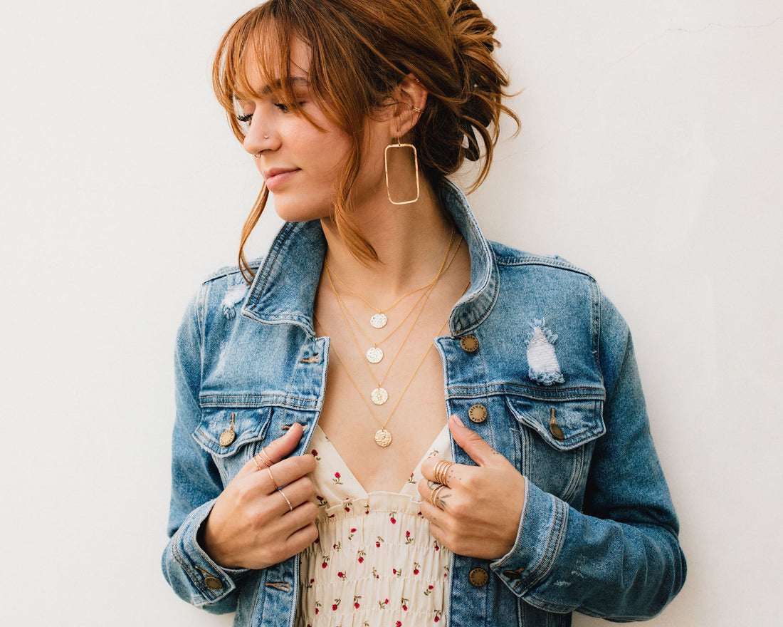 zodiac necklace movement on model