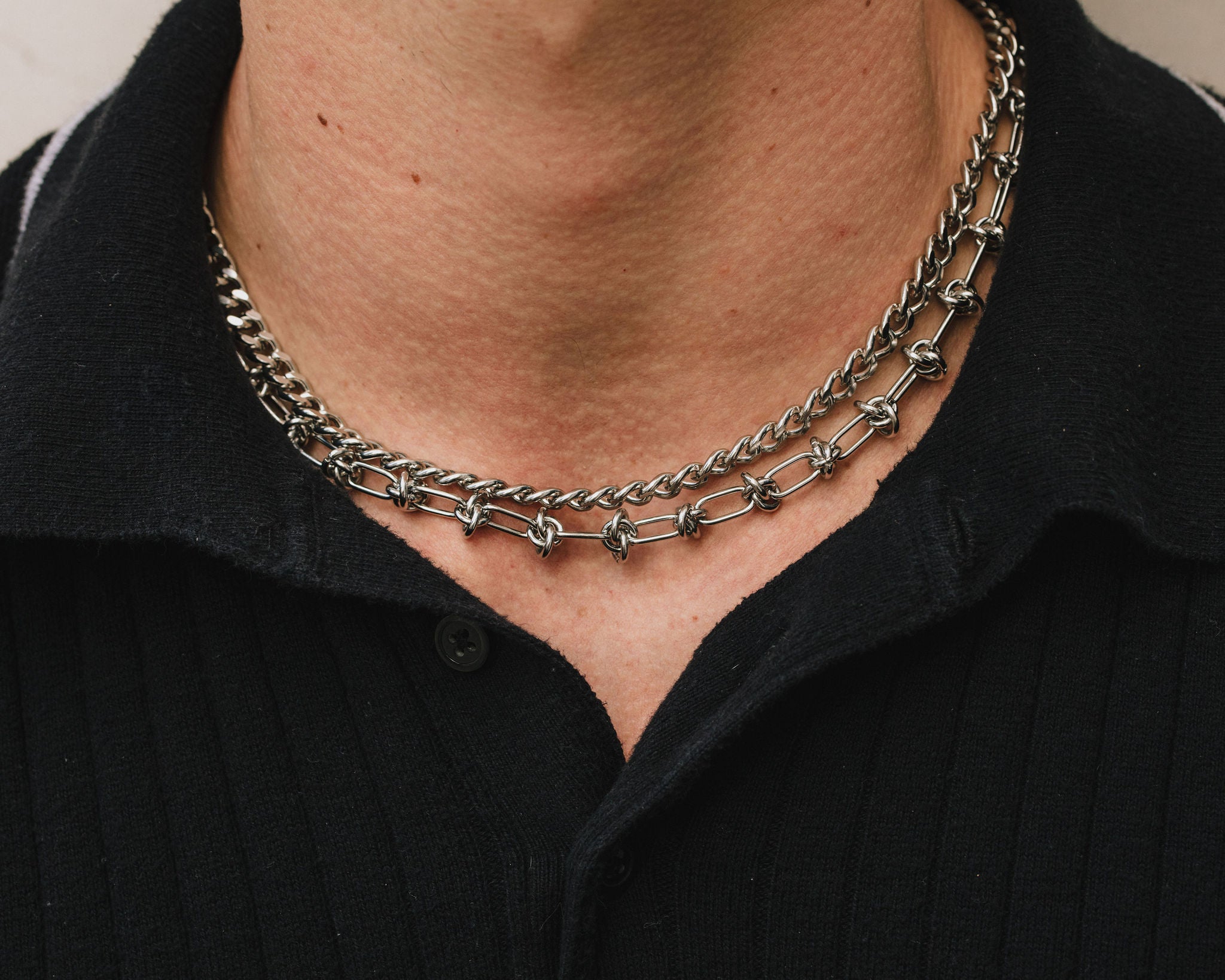 Barbed Wire Necklace - Amy Waltz Designs Chunky Chain