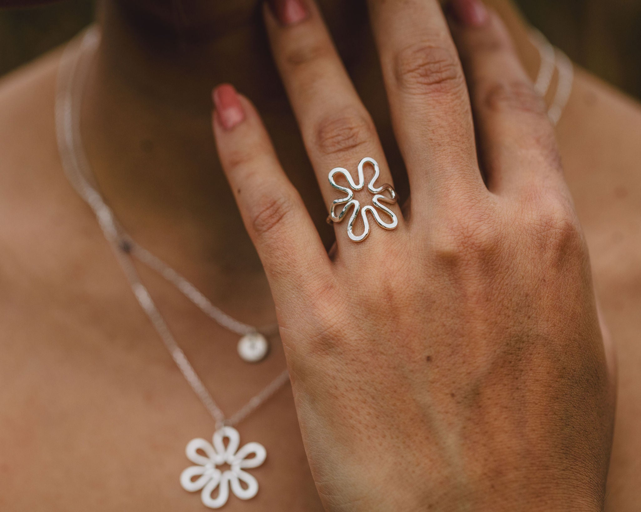 The Daisy Flower Ring Amy Waltz Designs