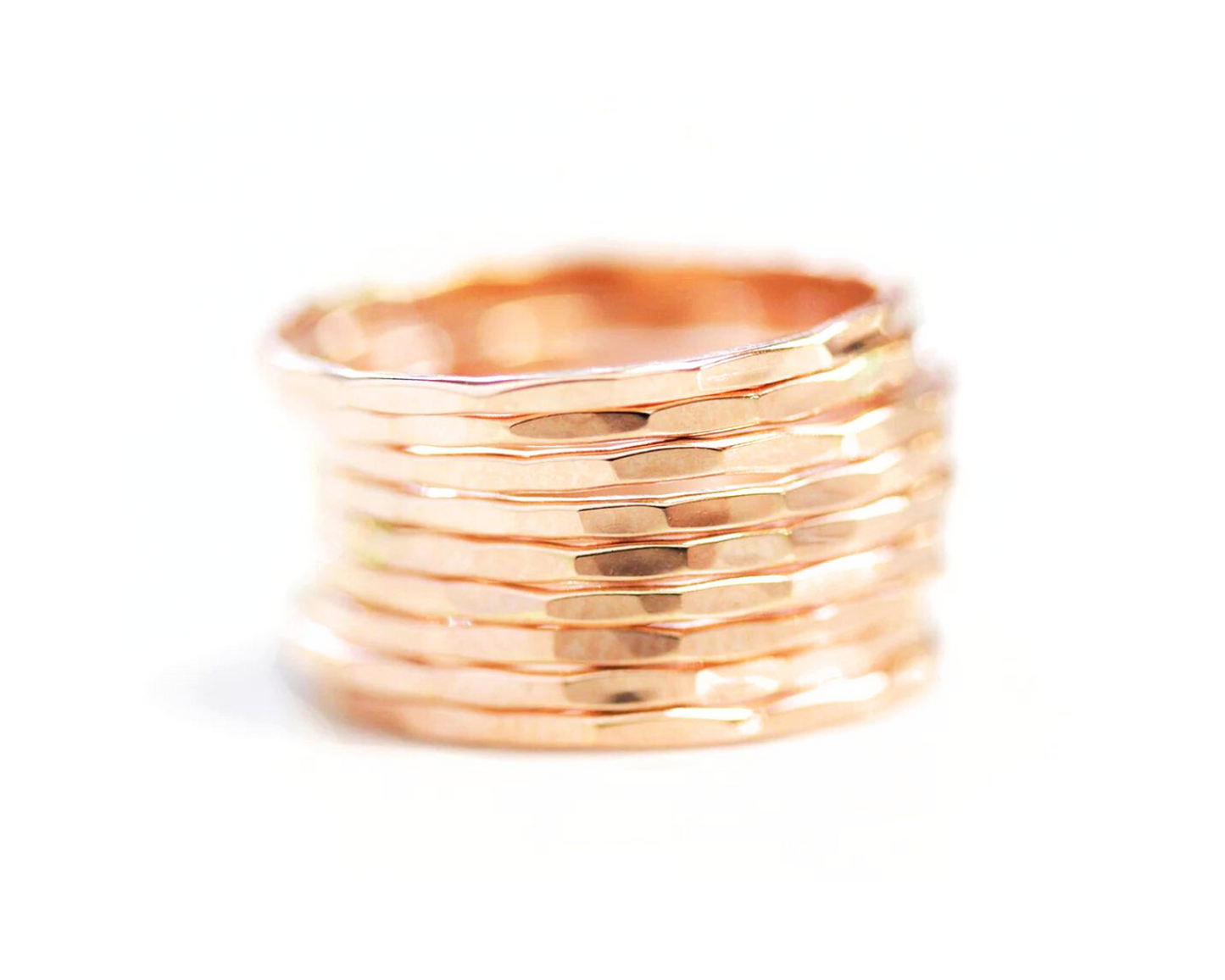 Ultra Thin Rose Gold Stacking Rings