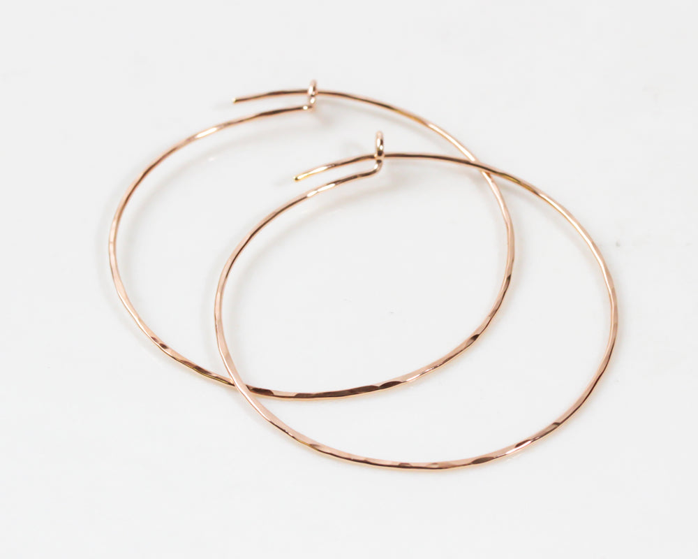 Twisted Rope Hoop Earring In 18K Rose Gold | Fascinating Diamonds