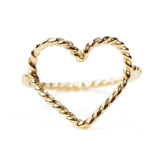 Twisted Simple Heart Ring